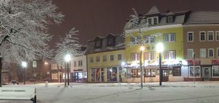 Wintereinbruch in der Ilmenauer Altstadt (1)
