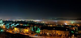 Nebel über der Blau in Ulm