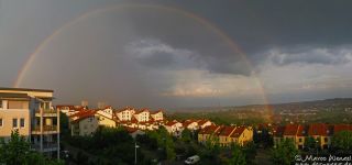 Regenbogen auf dem Eselsberg in Ulm