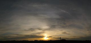 Sonnenuntergang über dem Silo der Schapfenmühle (1)